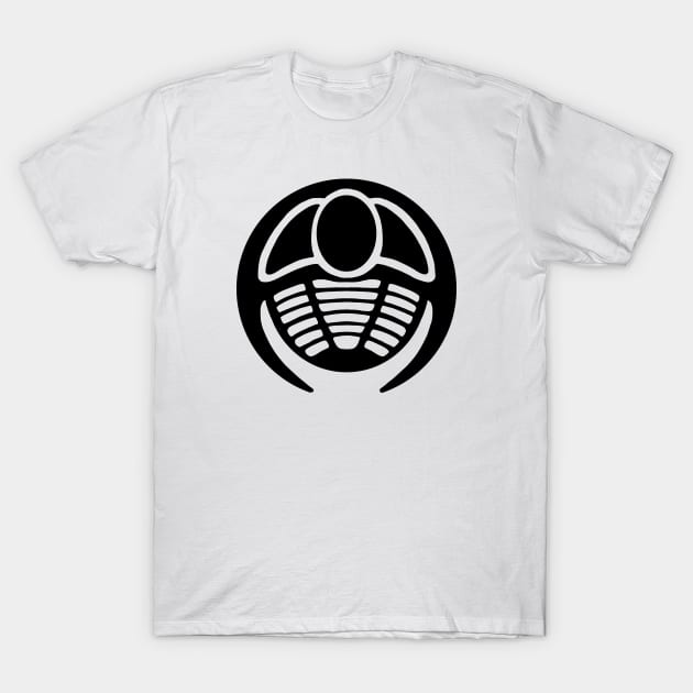 Trilobite Black T-Shirt by Palaeoiris